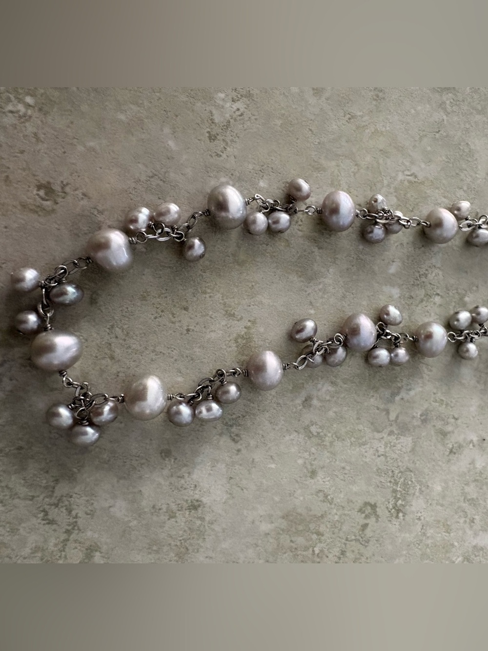 Cultured Pearl Cluster Necklace